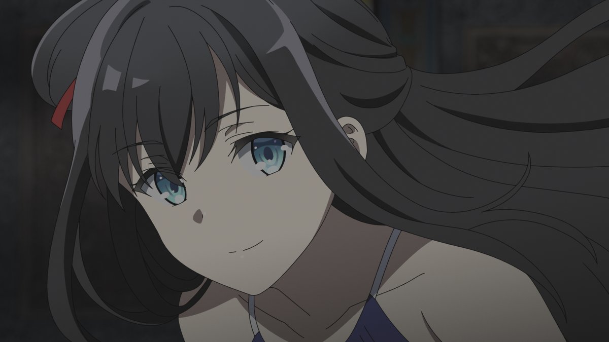 Captura de tela do episódio 12 de "The Detective is Already Dead", mostrando Nagisa com os olhos azuis